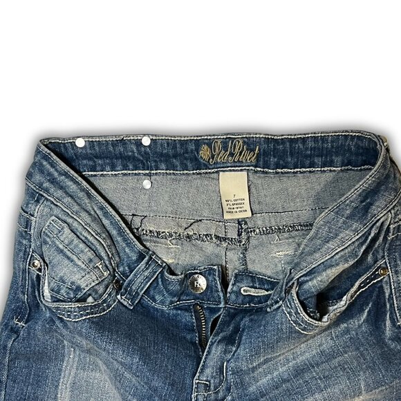 Z. Co. Womens Bootcut Jeans Size 3 Blue Distressed Denim with Embroidered Back P - Picture 7 of 7